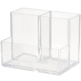 化妆刷收纳筒镜柜宿舍桌面多格美妆透明放眼线眉笔桶亚克力笔筒