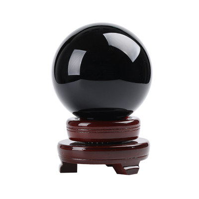 黑曜石水晶球婉晶黑水晶摆件