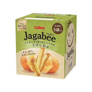 日本进口零食Calbee Jagabee卡乐比三兄弟薯条酱油淡盐味原切薯片