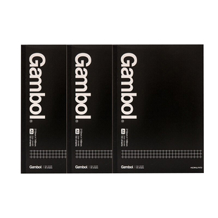 日本国誉Gambol黑色笔记本方格横线空白分栏记事本A5B5无线装订本易撕本胶装文艺商务办公本子可拆卸记事本