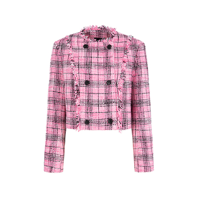 MARYLING粗花呢格纹外套