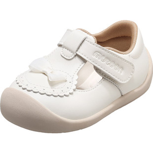 牧童公主小皮鞋女童2026春季新款芭蕾风宝宝鞋甜美蝴蝶结软底单鞋