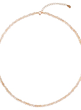 JILIFANG多切面强光人造水晶颈链