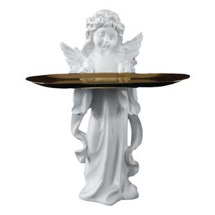 JK慕空间少女天使托盘桌面收纳玄关钥匙茶几桌面装饰摆件创意雕塑