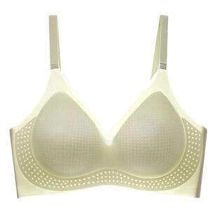 浪莎内衣女无痕聚拢冰丝透气胸罩2026新款无钢圈美背洞洞杯文胸KU