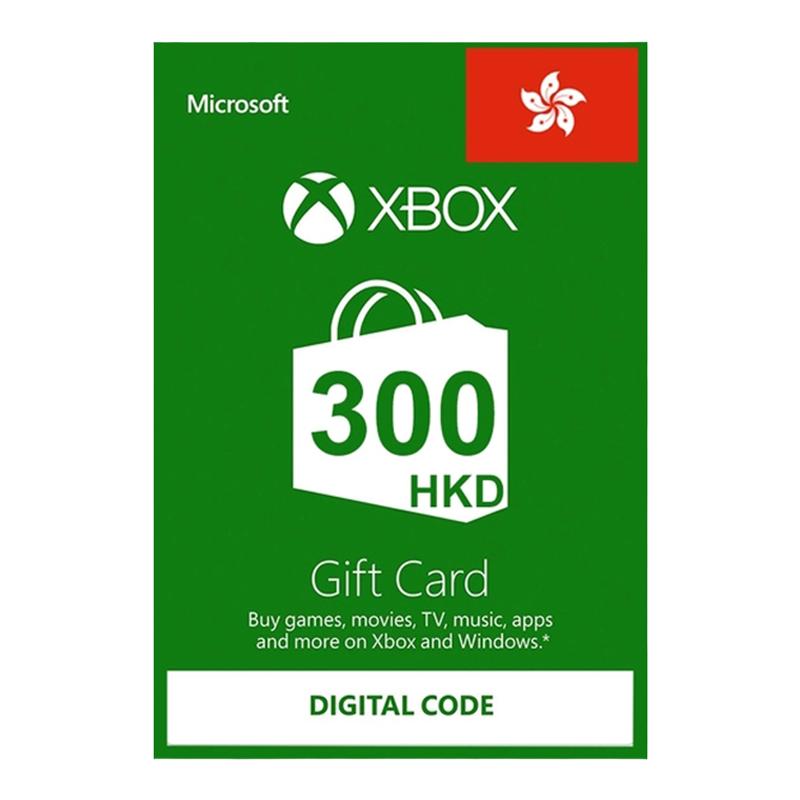 香港 Xbox Live Gift Card One/360 HongKong HKD300港元充值点卡