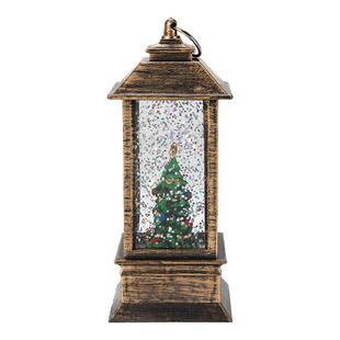 圣诞节飘雪复古小风灯音乐盒圣诞树氛围装饰品摆件2025年新款女生