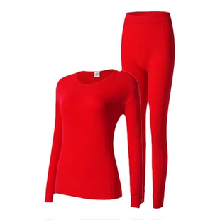 浪莎本命年套装红色结婚衣服男士2026款马年保暖内衣女纯棉秋衣裤