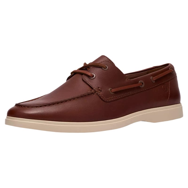 clarks其乐男鞋2026夏季新款时尚休闲皮鞋乐福鞋Torford Boat Tan