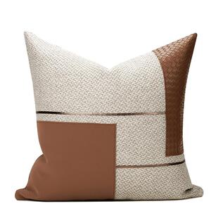 FANCY轻奢简约现代样板房客厅沙发设计师高档靠垫米橘色装饰抱枕