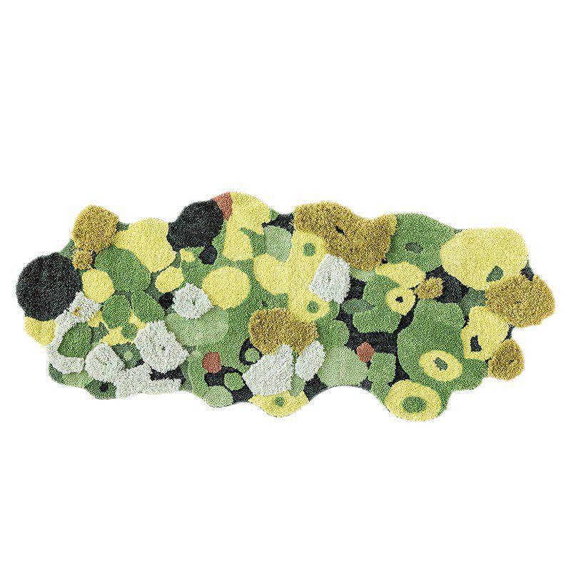 森系花花苔藓簇绒地毯可爱花园