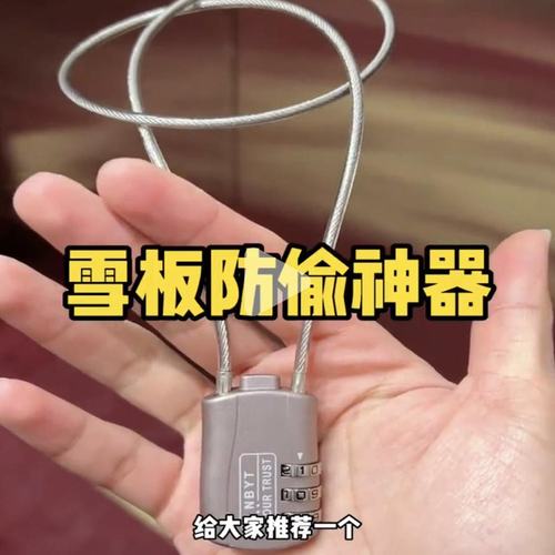 雪板防盗锁滑雪板包防丢锁钢丝绳密码锁单板双板锁头盔护具装备锁
