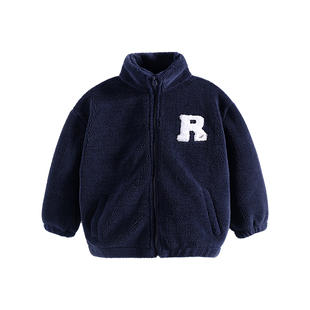 【特价】女童加绒加厚外套皮毛一体颗粒绒大儿童仿羊羔毛大衣