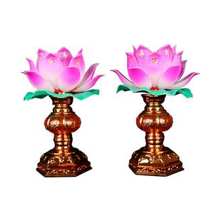 家用供佛灯观音莲花灯七彩客厅led中式佛前灯荷花灯长明供灯插电