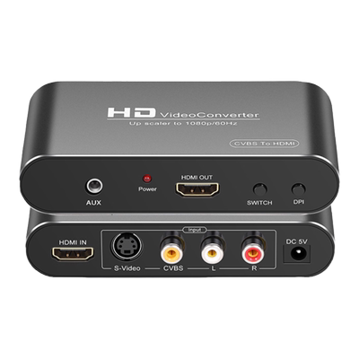 跃创兴av+s-vdioe转hdmi转换器