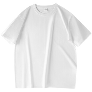 【三无公社】200G40支陶瓷磨毛基础款男女纯棉打底短袖白T纯色T恤