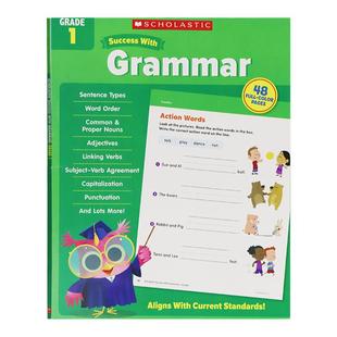 新版彩图 学乐成功系列练习册 Scholastic Success with Grammar Grade 1-5 Math Reading英文原版儿童小学生英语练习册教辅工具书