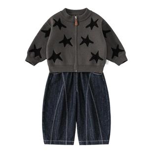 INSbobo男童裤子2026春季新款儿童洋气套装宝宝秋冬时髦童装上衣