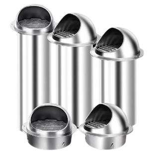 304不锈钢穿墙风帽 外墙排气口油烟机加长排烟管防雨卫生间出风口