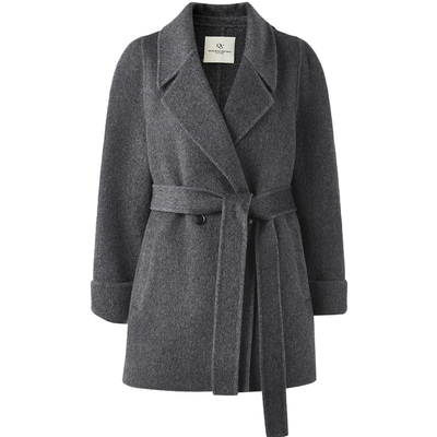 秋水伊人经典简约毛呢外套