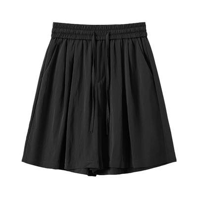 夏季丝滑亲肤女阔腿清凉短裤