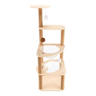 猫爬架猫窝猫树一体多层猫爬架子大猫玩具多功能木质猫爬架占地小