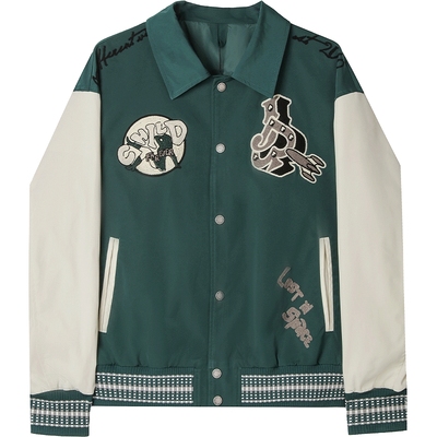 JDV绿色方领休闲夹克外套