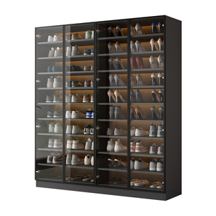 玻璃鞋柜家用门口2025新款入户多层大容量玄关柜一体靠墙储物鞋架