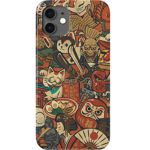 日风浮世绘手机壳适用于苹果12半包iphone14promax华为mate40硬壳荣耀70小米13三星s20+/iqooneo5/vivox80/xr