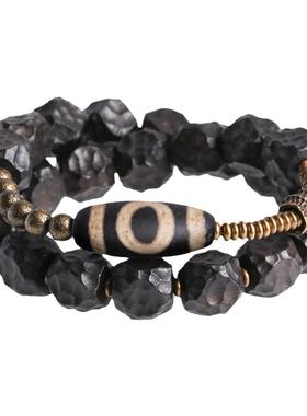 原创设计黑檀木混搭珠子情侣手串