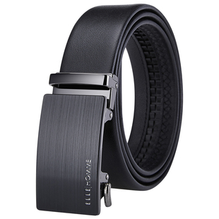 法国ELLE HOMME皮带男士2025新款真皮自动扣纯牛皮年轻人潮腰带男