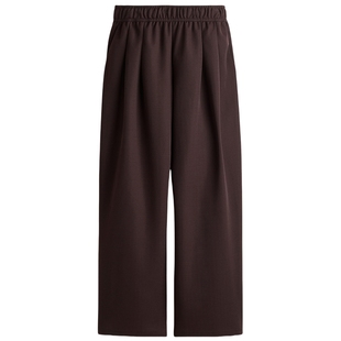 HM女装裤子冬季时尚潮流优雅简约柔软松紧腰长裤1299795