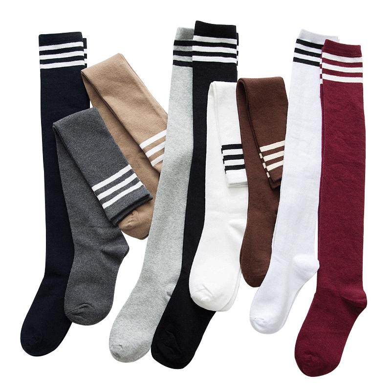 长筒袜子女春秋冬中筒袜潮夏季薄款过膝盖高筒足球日系学生jk小腿