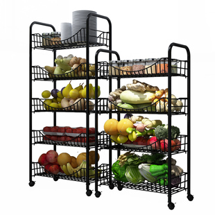 厨房置物架厨房用品蔬菜架子储物收纳架菜篮筐装放菜架书架浴卧室