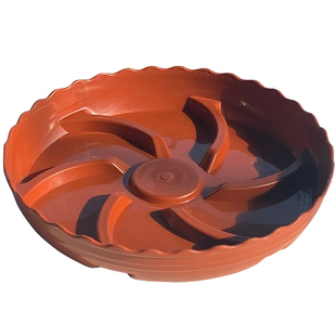 槽型防烂根花盆托盘加厚波浪边塑料盆托接水盘盆垫底部加高储水