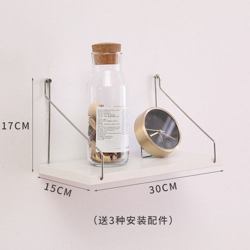 文艺书架免打孔墙壁床头墙面收纳卧室装饰木板创意隔板墙挂多功能
