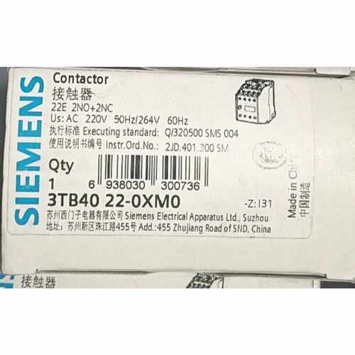 询价-3TB4022-0XM0 接触器