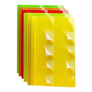 码来乐彩色a4不干胶彩色内切标签贴纸手写激光喷墨打印机裁切背胶自粘贴资产仓库物料办公分类标识茶叶月份贴