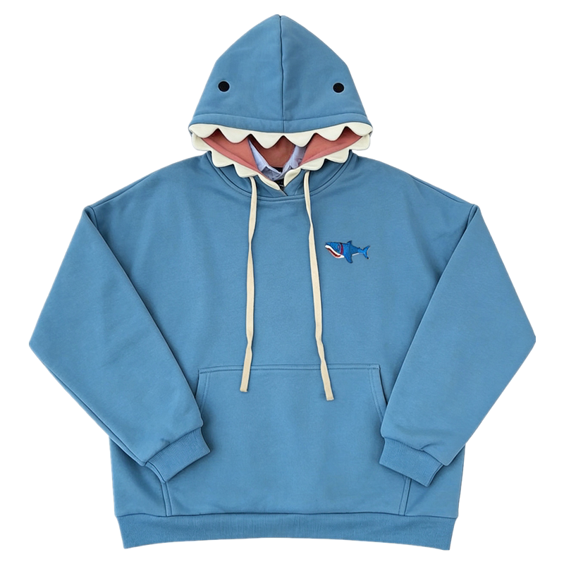Shark hat with 卫衣/绒衫