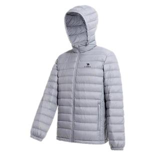 骆驼羽绒服男女款秋季加绒运动服休闲长袖外套防风连帽鸭绒保暖服