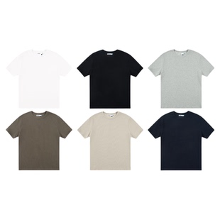 warmtrees支线TreesBasic男款罗纹面料短袖T恤夏季(修身版型)