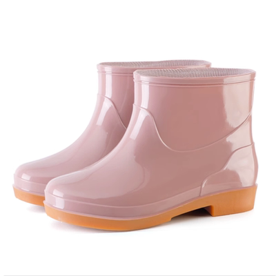 双回春秋短筒防滑加棉胶鞋女雨鞋