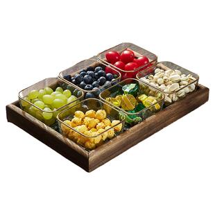 青苹果水果盘客厅家用茶点茶几零食摆放盘干果点心收纳盒轻奢高档