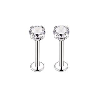 钛合金耳钉养耳洞F136植入级防过敏不掉色耳骨钉女免摘平底耳蜗钉