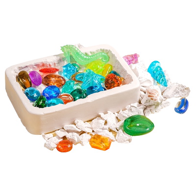 考古挖掘玩具宝石送许愿瓶