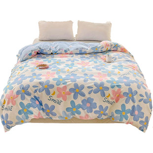 简约全棉纯棉加厚学生宿舍单人床单被套居家双人被单被罩春秋保暖