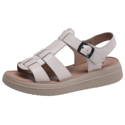 专柜同款蜘蛛王罗马凉鞋真皮软底