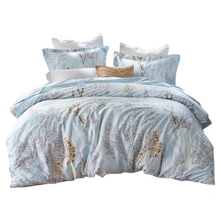 HarborHouse美式床品套件全棉贡缎印花床单被套三四件套床品Coral