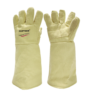 卡司顿耐高温手套500度防烫隔热防火烤箱壁炉工业实验室加厚商用