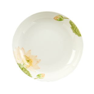 金岚玉唐山骨瓷6英寸饭盘汤盘吃碟小菜盘子香榭丽舍小凉菜